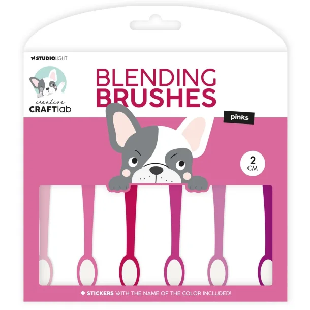 Pink blending brushes 2 cm