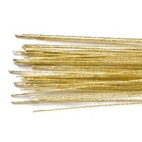 Guld wire med papir - 35 cm - 50 stk. -  0,50 mm. / 24 Gauge
