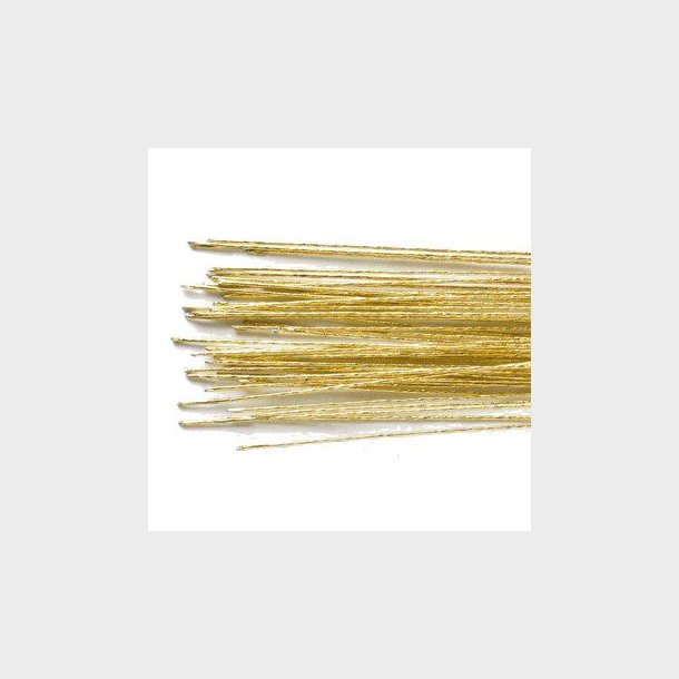 Guld wire med papir - 35 cm - 50 stk. -  0,50 mm. / 24 Gauge