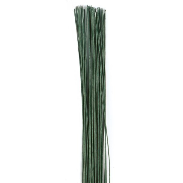 Grn wire med papir - 35 cm - 50 stk. -  0,50 mm. / 24 Gauge