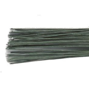 Grn wire med papir - 35 cm - 50 stk. -  0,45 mm. / 26 Gauge