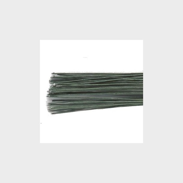 Grn wire med papir - 35 cm - 50 stk. -  0,25 mm. / 30 Gauge