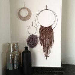 Metalring i slv look - 20 cm