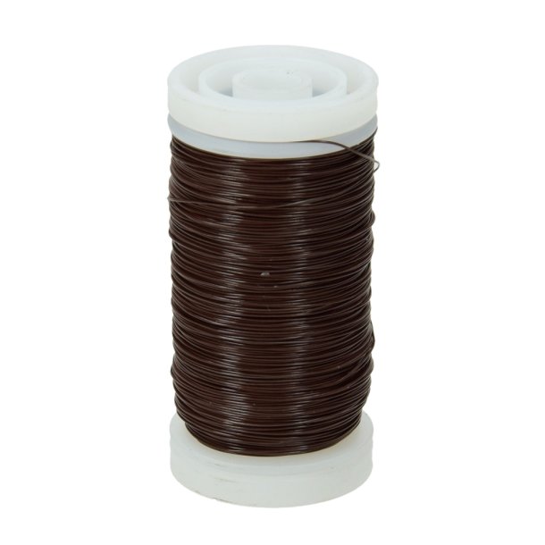 Brun blomster wire - 120m