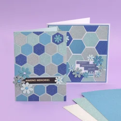 Glimmer karton - Silver - 5 stk - 250g