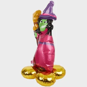 Heks med kost - Folieballon