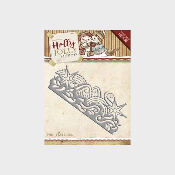 Holly Jolly Snowflake Border