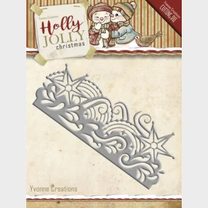 Holly Jolly Snowflake Border