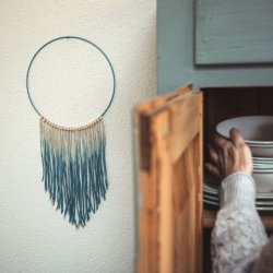 Metalring i bl - 25 cm