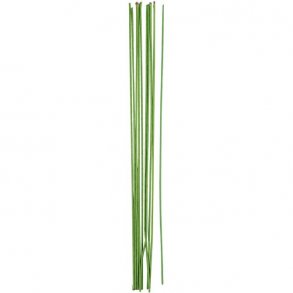 Grn wire med papir - 30 cm - 20 stk. -  0,6 mm.