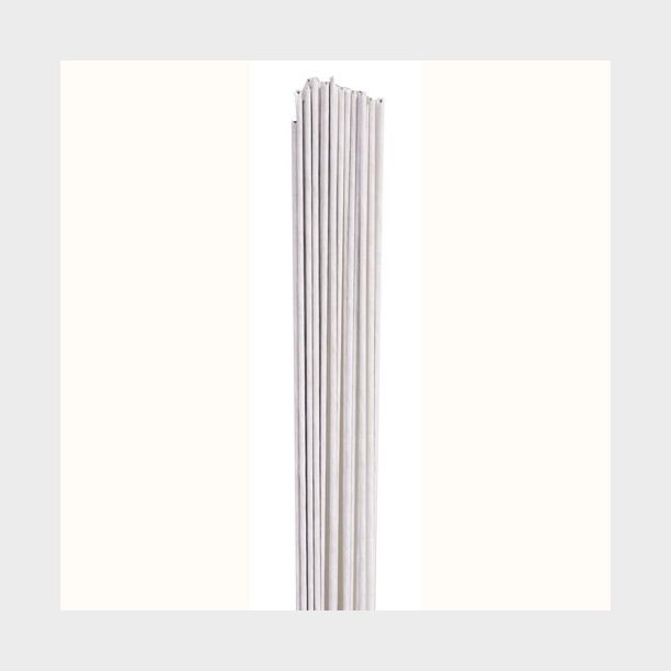 Hvid wire med papir - 35 cm - 20 stk. -  0,60 mm. / 22 Gauge