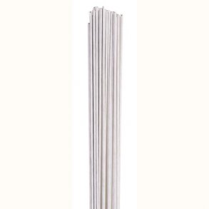Hvid wire med papir - 35 cm - 20 stk. -  1,0 mm. / 18 Gauge