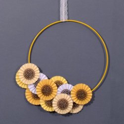 Metalring i gul - 25 cm