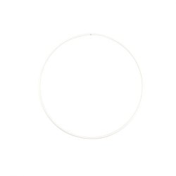 Metalring i hvid - 25 cm