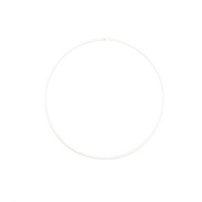 Metalring i hvid - 25 cm