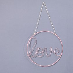 Metalring i lyserd - 25 cm