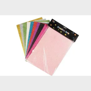 Mosgummi - 10 ark med glimmer