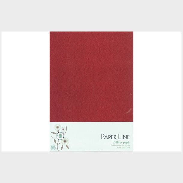 PaperLine 120g - Glimmer rd - 10stk.